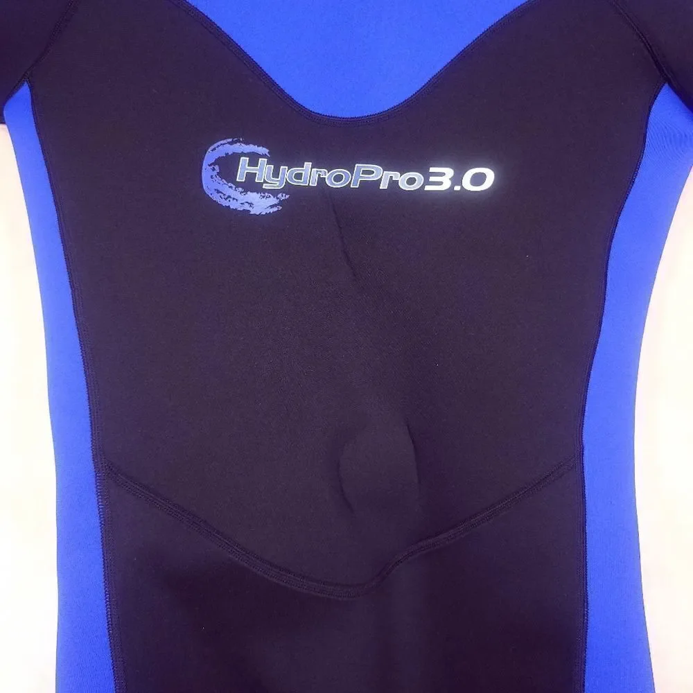 Hydropro 3.0 Black Blue Short Sleeve Wetsuit Size Medium